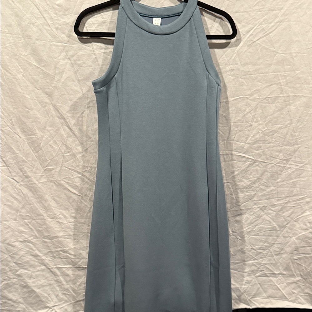SPANX Sky Blue Sleeveless Midi Dress